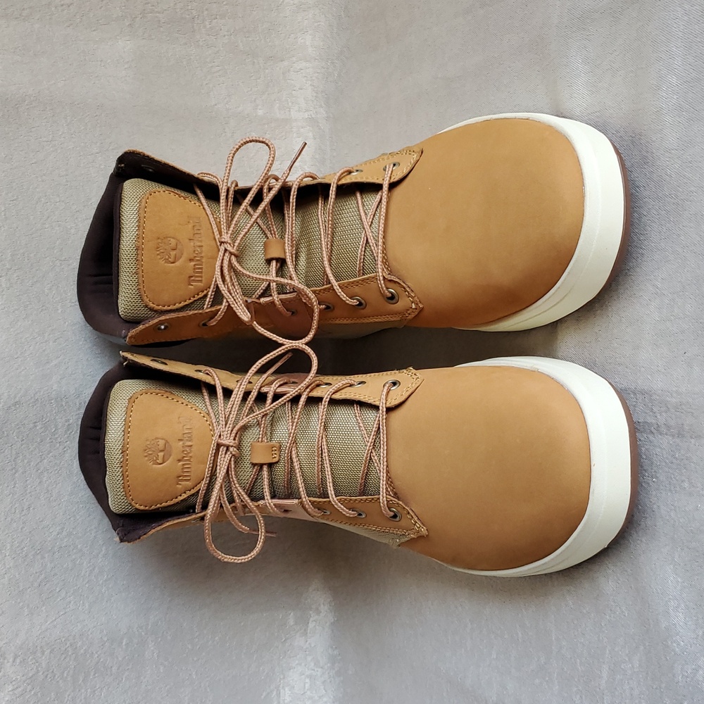 🆕️ TIMBERLAND Davis Square L/F Boot Wheat Nubuck Leather MEN'S SIZE: 13 - Picture 4 of 15